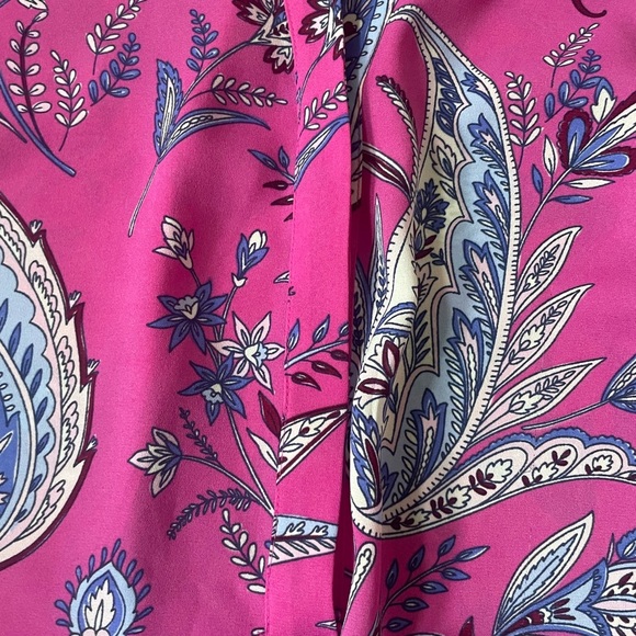 Talbots Pink Paisley Sleeveless Top-XL - Picture 4 of 5